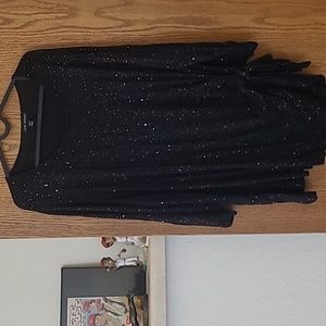 Black Sparkle 3/4 Sleeve Shirt